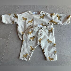 Zara Baby Horse Sweatshirt/Sweatpant Set